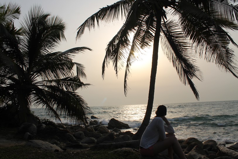 Kristina thinking in Ghana